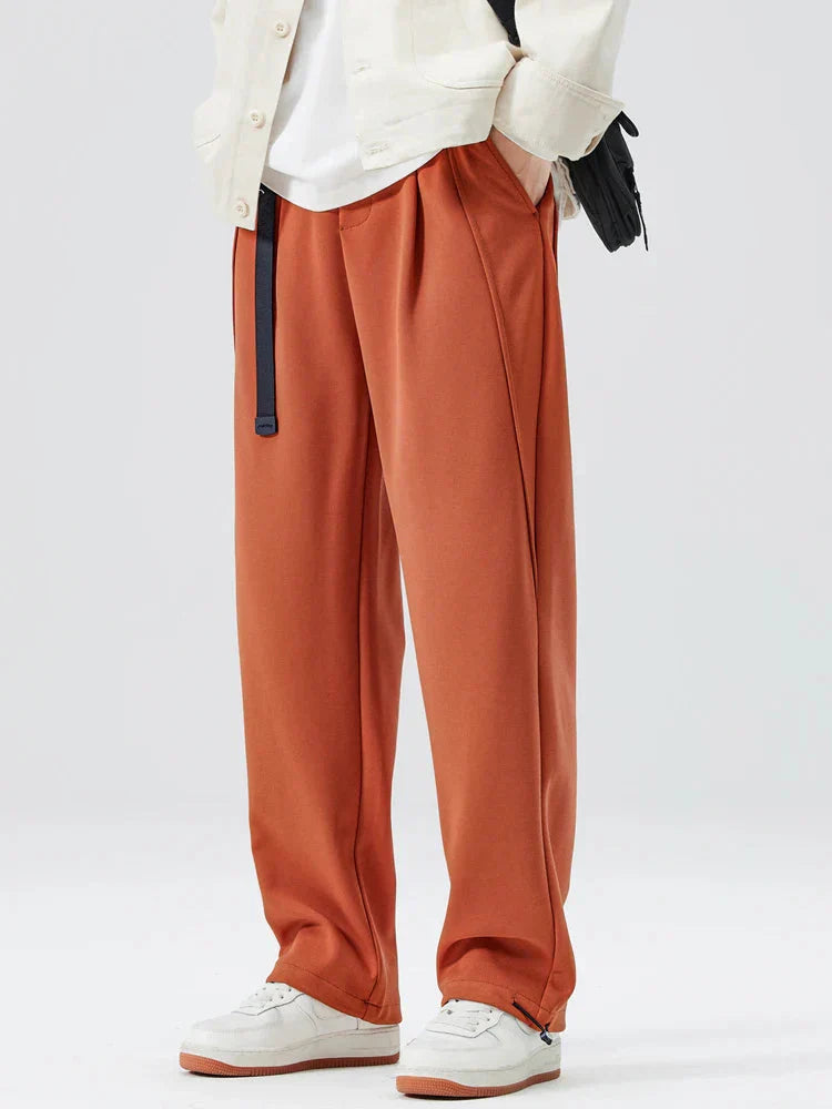 Men's Relaxed Fit Sweatpants Belted Soft Gray - Vonnera