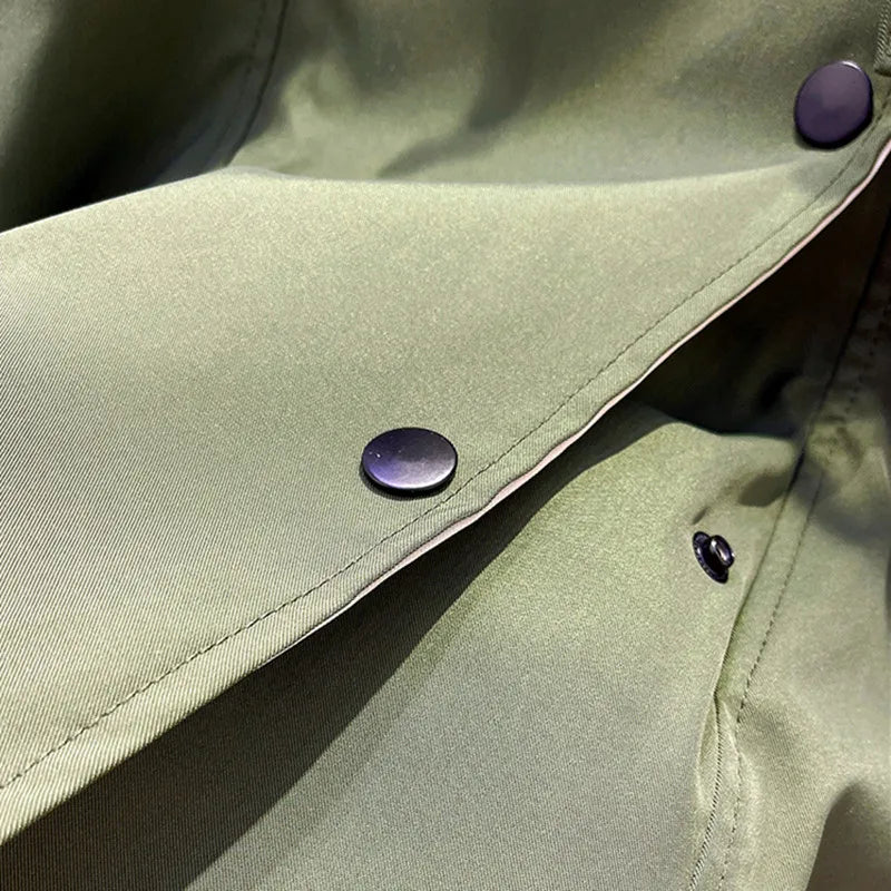 Women's Windbreaker Jacket Drawstring Waist