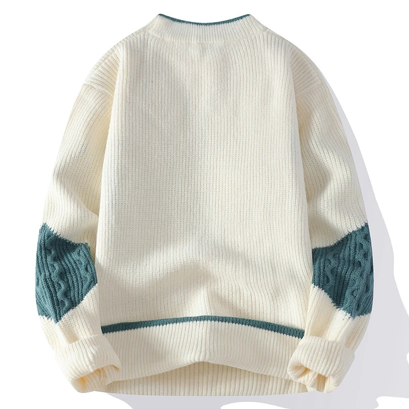 Men's Color Block Crew Neck Sweater