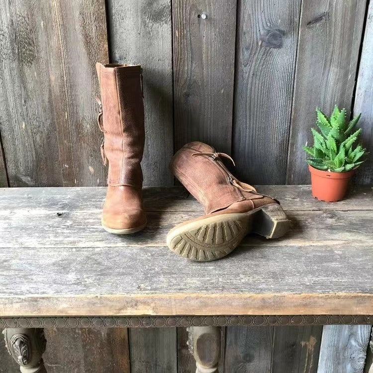 Women's Boots Side Zip Seam Detailing