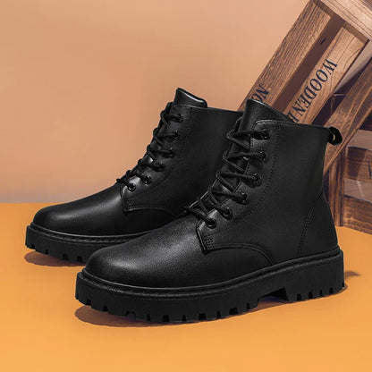Men's Waterproof Hiking Boots High- Lace-Up Anti-Slip Sole