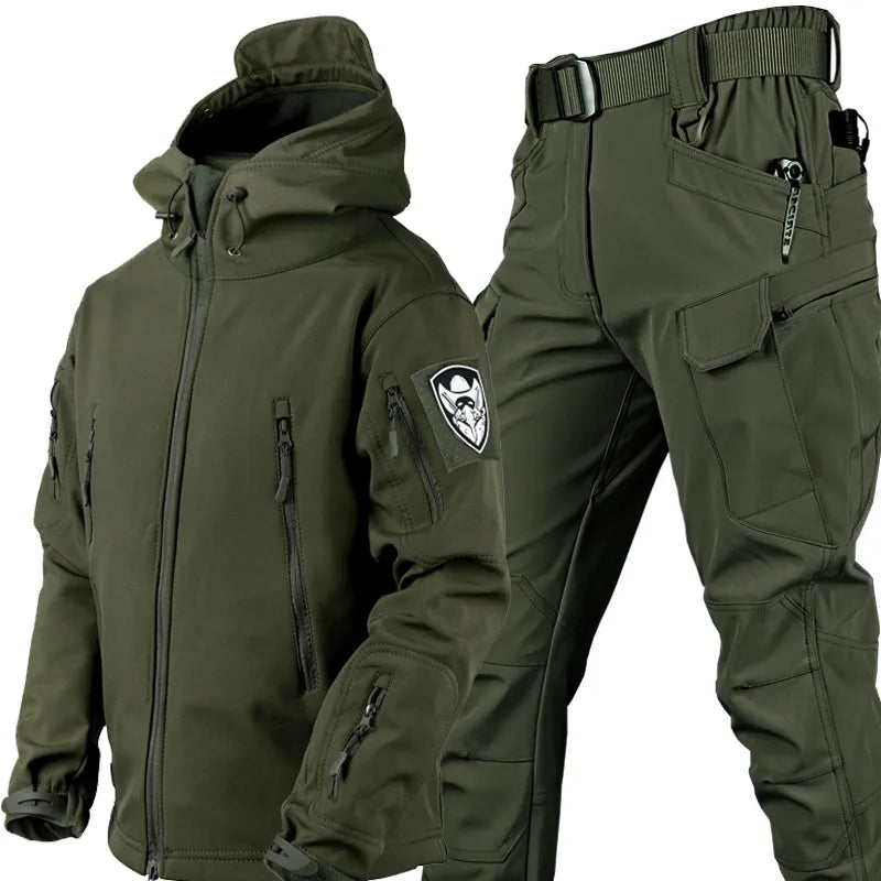 Men's Hooded Jacket Cargo Pant Set