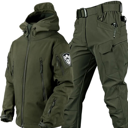 Men's Hooded Jacket Cargo Pant Set