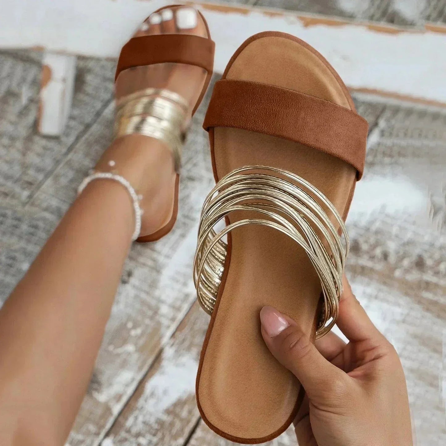 Women's Flat Sandals Double Strap