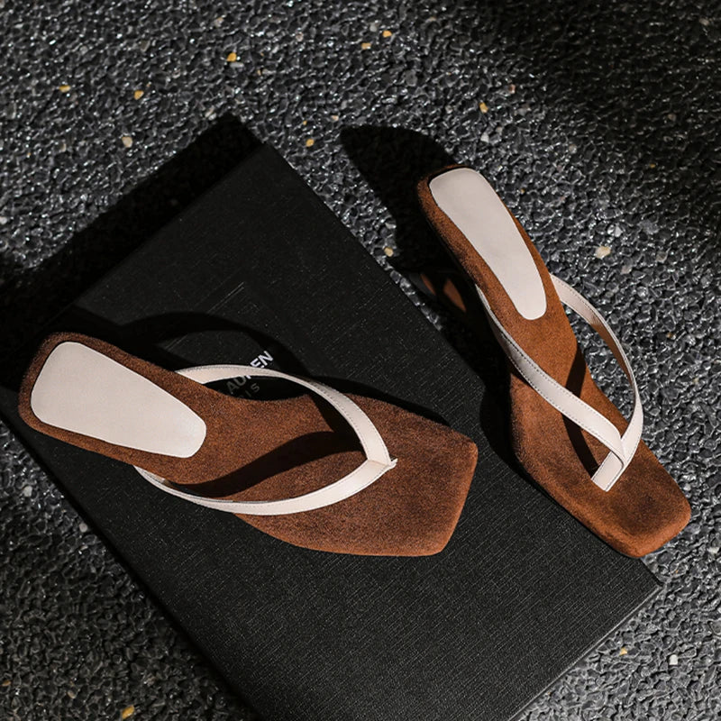 Women's Wedge Sandals Georgette Fabric