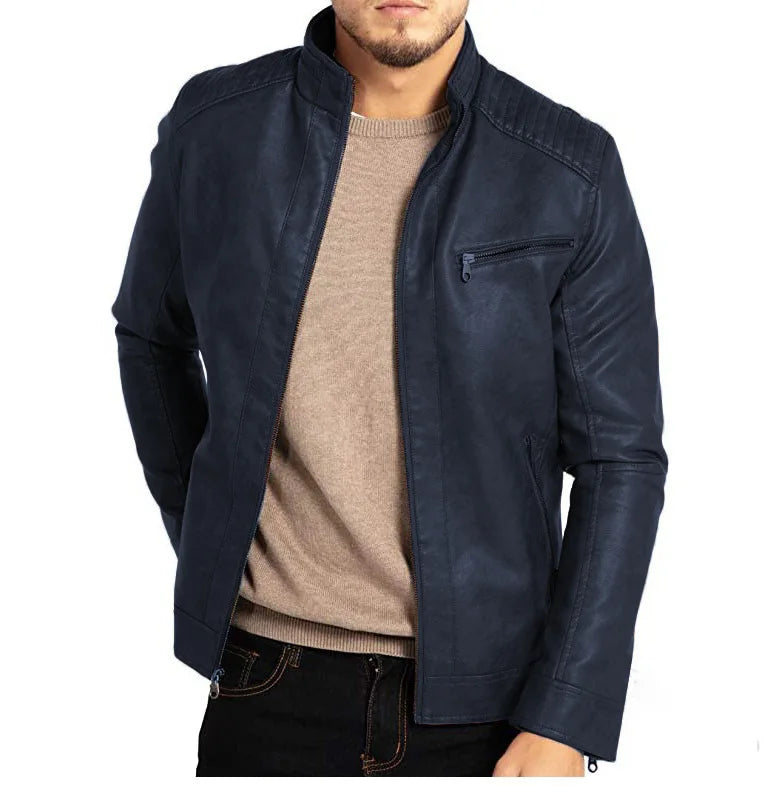 Ferrano Men's Leather Motorcycle Jacket
