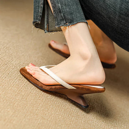Women's Wedge Sandals Georgette Fabric