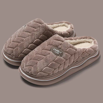 Women's Quilted Slippers Thick Sole Plush Lining