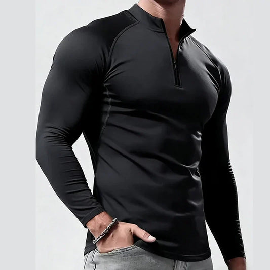 Lusso Mens Compression Half Zip Shirt - Vonnera