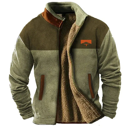 Men's Color Block Jacket Relaxed Fit Warm - Vonnera