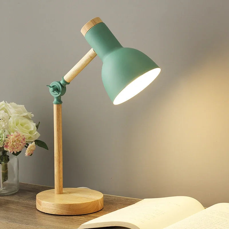 Solberg Wooden Table Lamp Adjustable - Vonnera