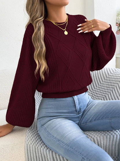 Raverno Women's Knit Sweater Lantern Style - Vonnera