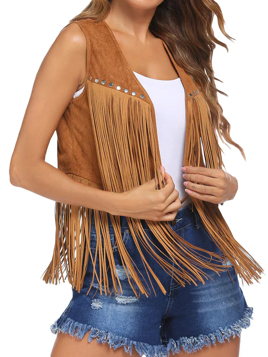 Women's Fringe Vest Vintage Style