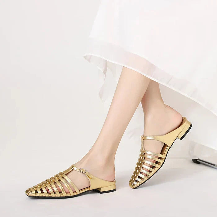 Women's Summer Buckle Flat Shoes - Vonnera