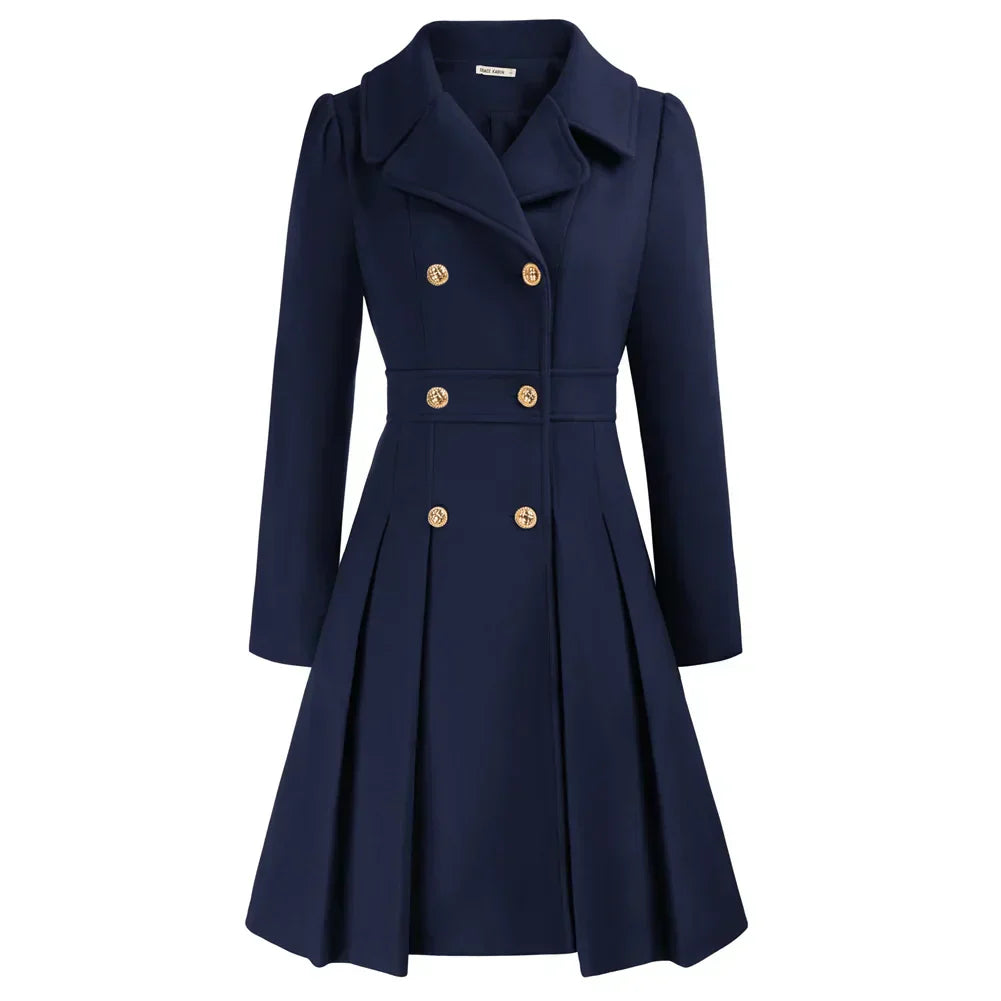 Women's Wool A-Line Peacoat - Vonnera