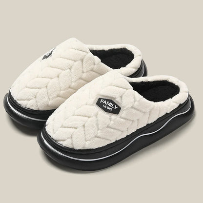 Women's Quilted Slippers Thick Sole Plush Lining