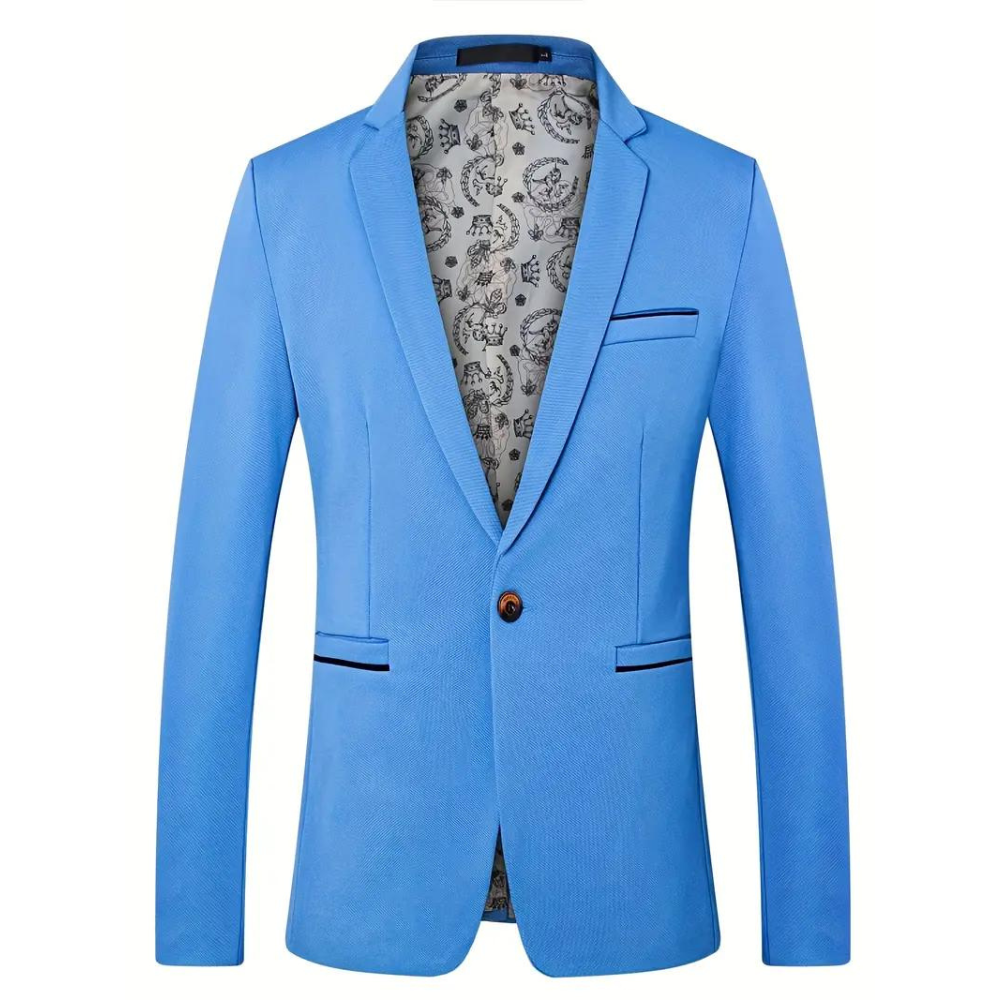 Men's Blazer Refined Wool Tailoring Navy - Vonnera