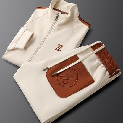 Men's 2-Piece Tracksuit Zip Jacket Drawstring Pants