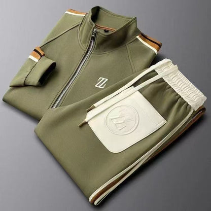 Men's 2-Piece Tracksuit Zip Jacket Drawstring Pants