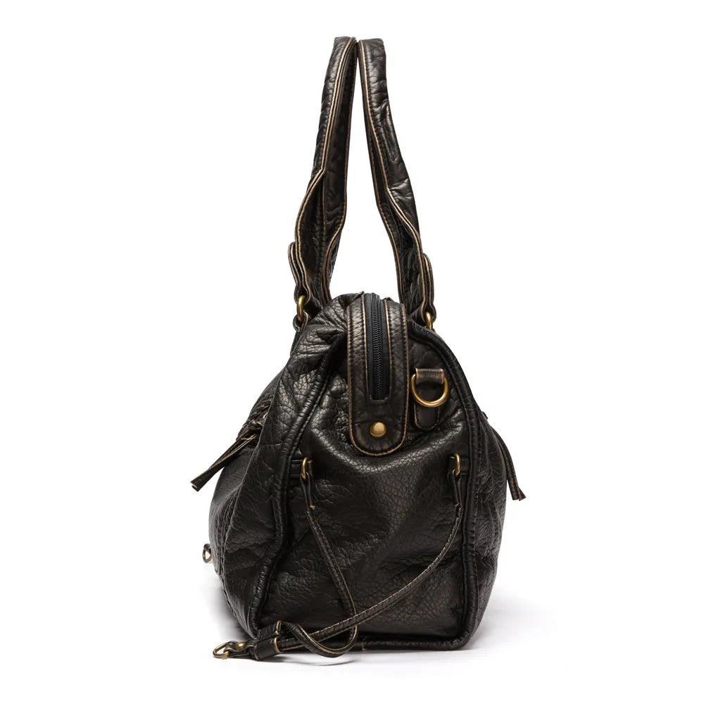 Rachel Women's Black Leather Handbag