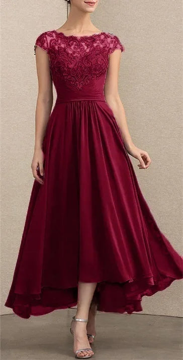 Elegant Women's Lace Maxi Dress - Vonnera