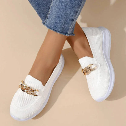 Aurelia Women's Gold Loafers