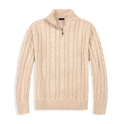 Men's Half Zip Sweater Wool Classic