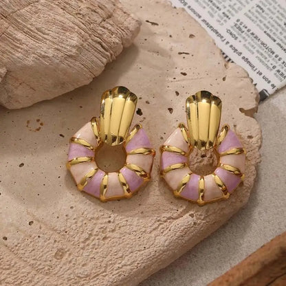 Clara Women's Hoop Earrings Glaze Finish - Vonnera