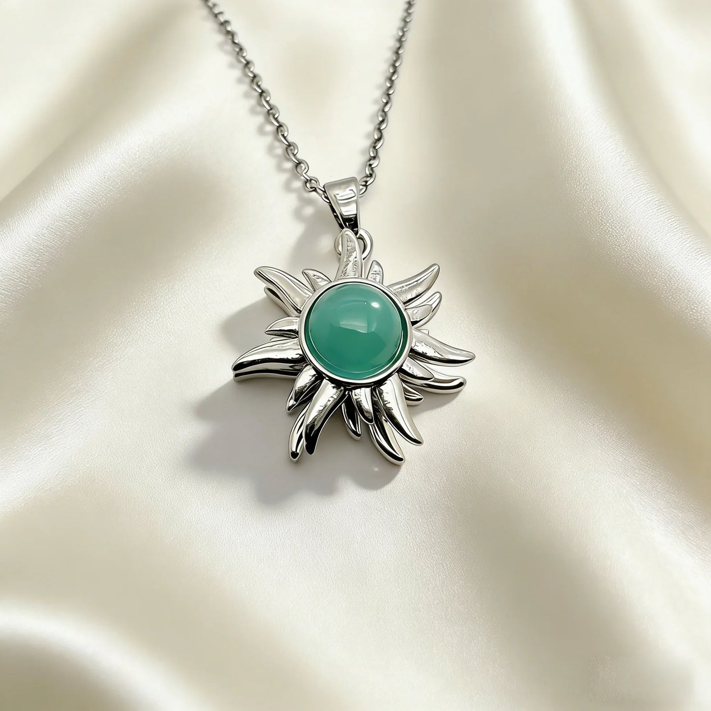 Spiral Sun Pendant Necklace