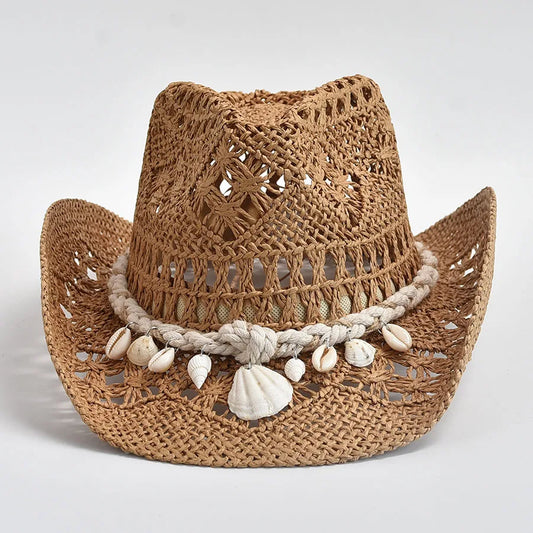 Women's Crochet Straw Sun Hat - Vonnera