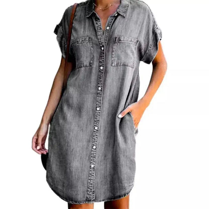 Regency Women's Denim Button Down Shirt Dress