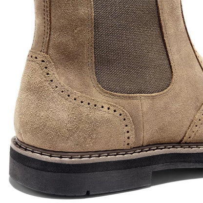 Men's Chelsea Boots Side Zipper Leather Black