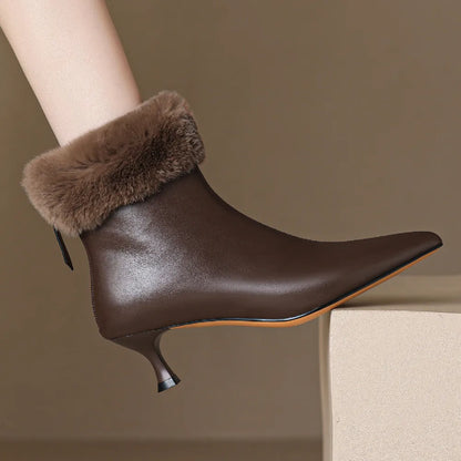Women's Leather Ankle Boots - Vonnera