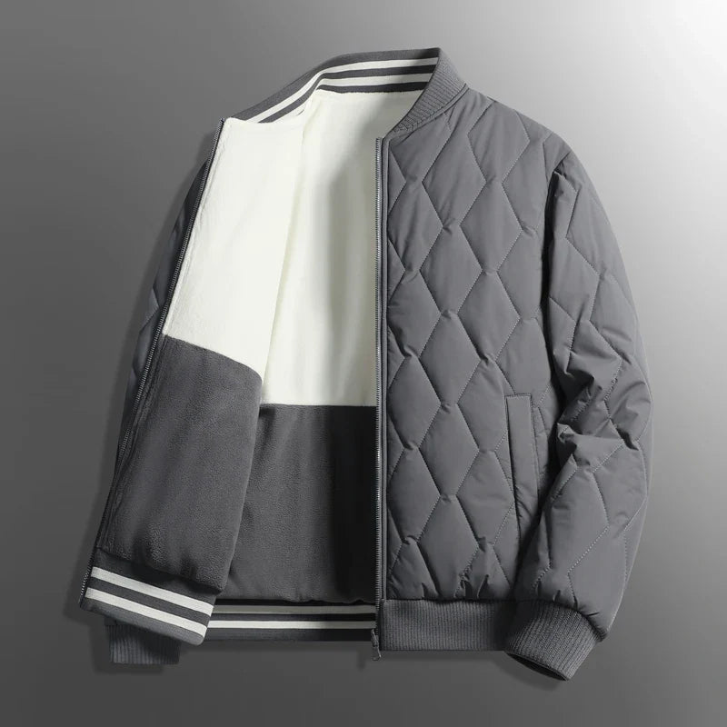 Men's Reversible Puffer Coat Waterproof Parka Black