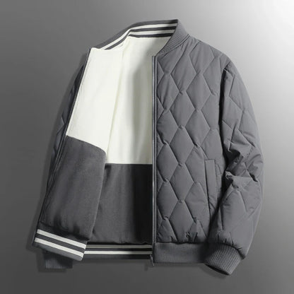 Men's Reversible Puffer Coat Waterproof Parka Black
