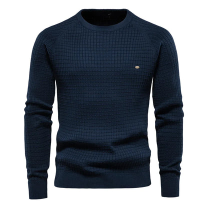 Men's Grid Pattern Sweater