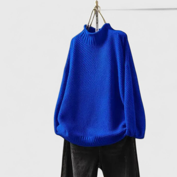 Women's Turtleneck Sweater High Ribbed Collar