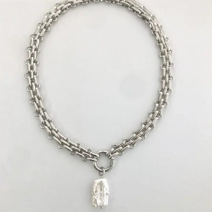 Freshwater Pearl Necklace Gold Silver Chain