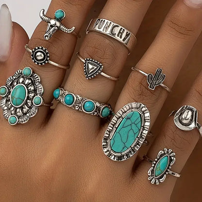 Dakota Western Ring Set 10 Piece - Vonnera