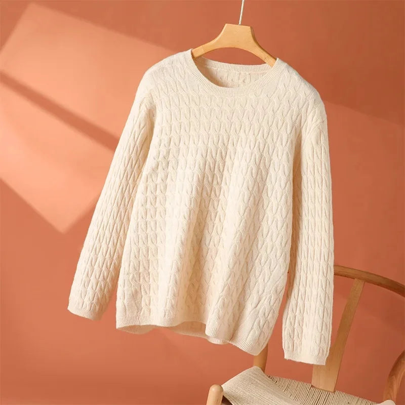 Women's Textured Long Sleeve Sweater - Vonnera