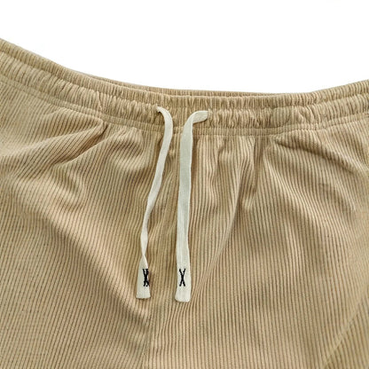 Men's Wide Leg Lounge Pants Ribbed Texture