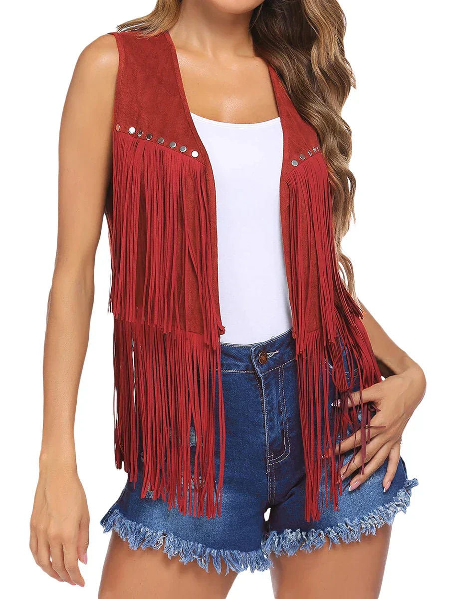 Women's Fringe Vest Vintage Style