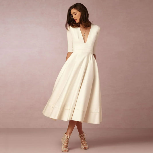 Harper | Women’s Elegant Flowing Midi Dress
