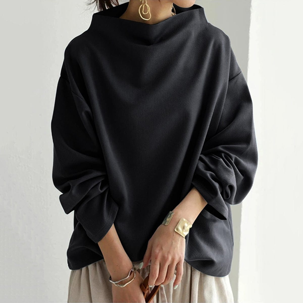 Women's High Neck Long Sleeve