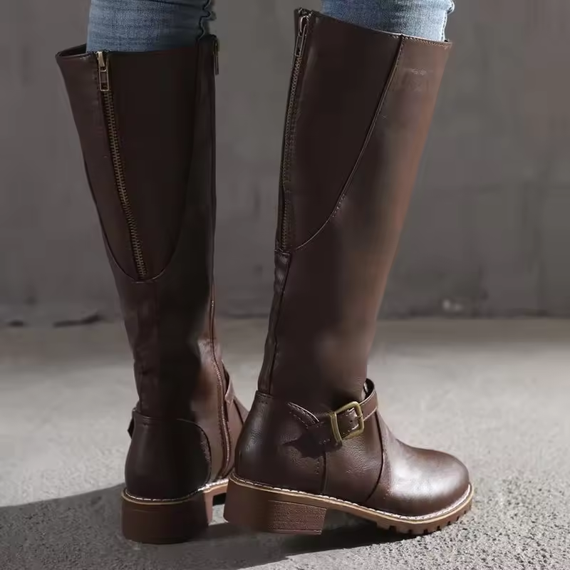 Women Knee High Leather Boots