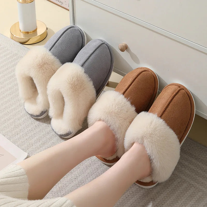 Women's Plush Indoor Slippers Soft Lining Comfort Warmth