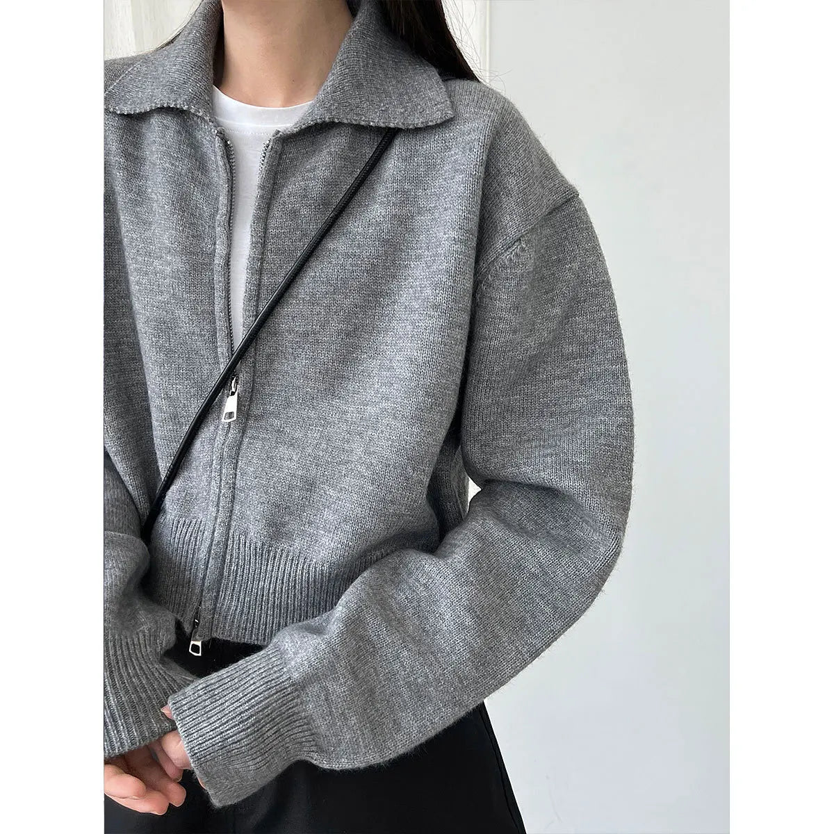 Sorella Women's Double Zip Knit Cardigan