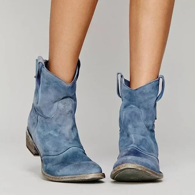 Women's Western Boots Side Fringe Brown