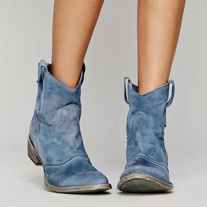 Women's Western Boots Side Fringe Brown
