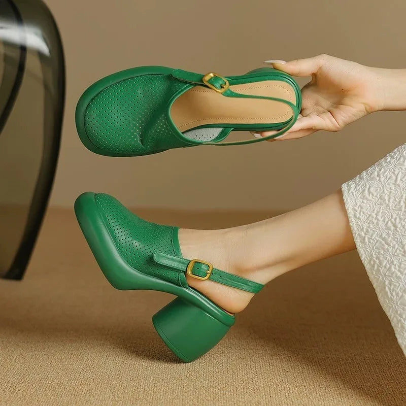 Women's Flat Sandals Low Heel Ginger - Vonnera
